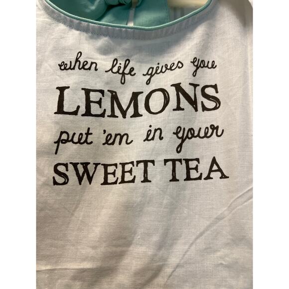 NWT Paula Deen Life Gives‎ You Lemons Apron Print Lemonade Cooking Baking Cotton - Picture 2 of 5